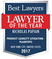 Nicholas Papain best lawyer of the year product liability litigation plintiffs 2017
