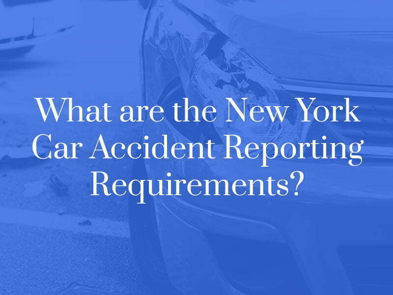 New York car accident reporting requirements
