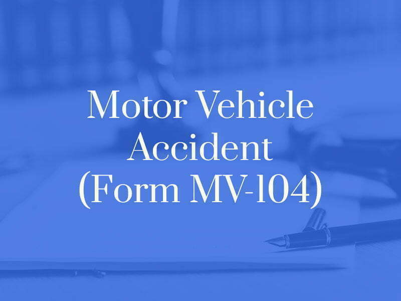Motor vehicle accident form mv-104