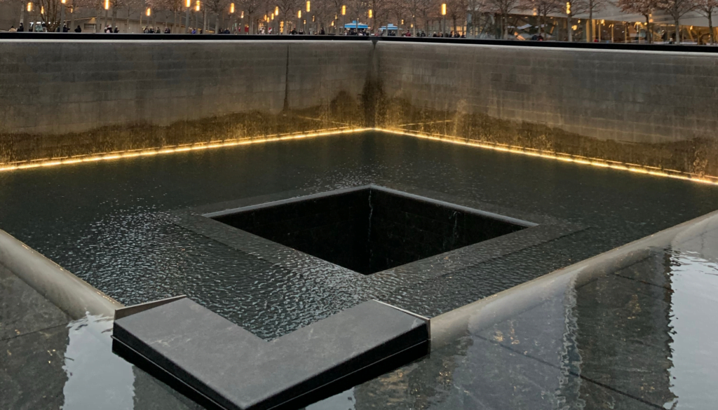 9/11 memorial area in New york city